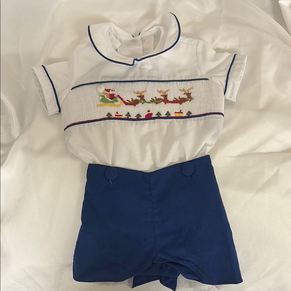 Source Unknown White and Blue Kids Matching Set
